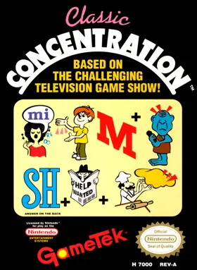 Classic Concentration (USA) box cover front